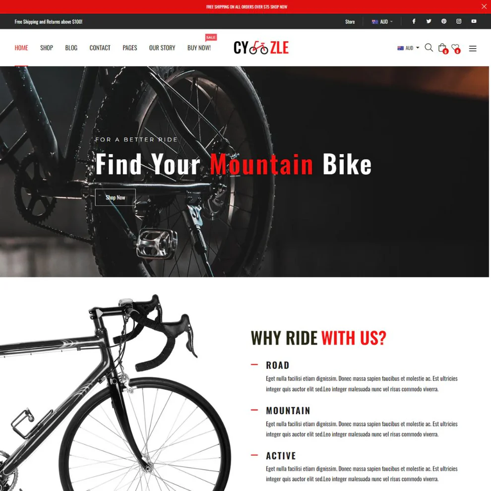 Cycle accessories shop