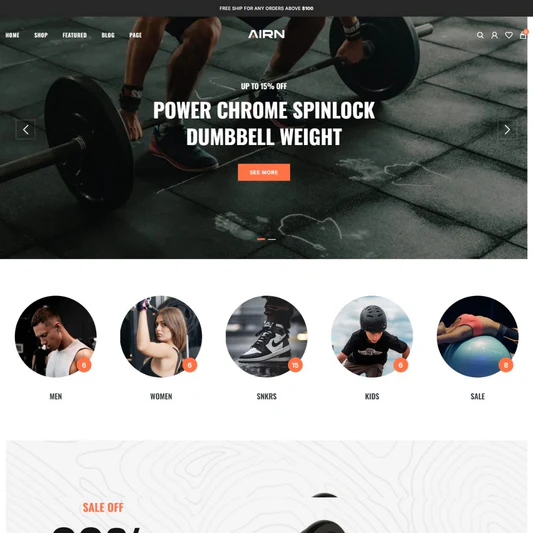 Gym accessories shop